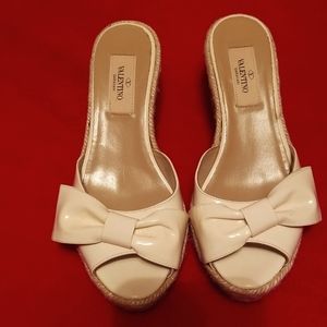 Valentino Shoes / Wedges Size 35 /5 Cream color, with box and shoe bag